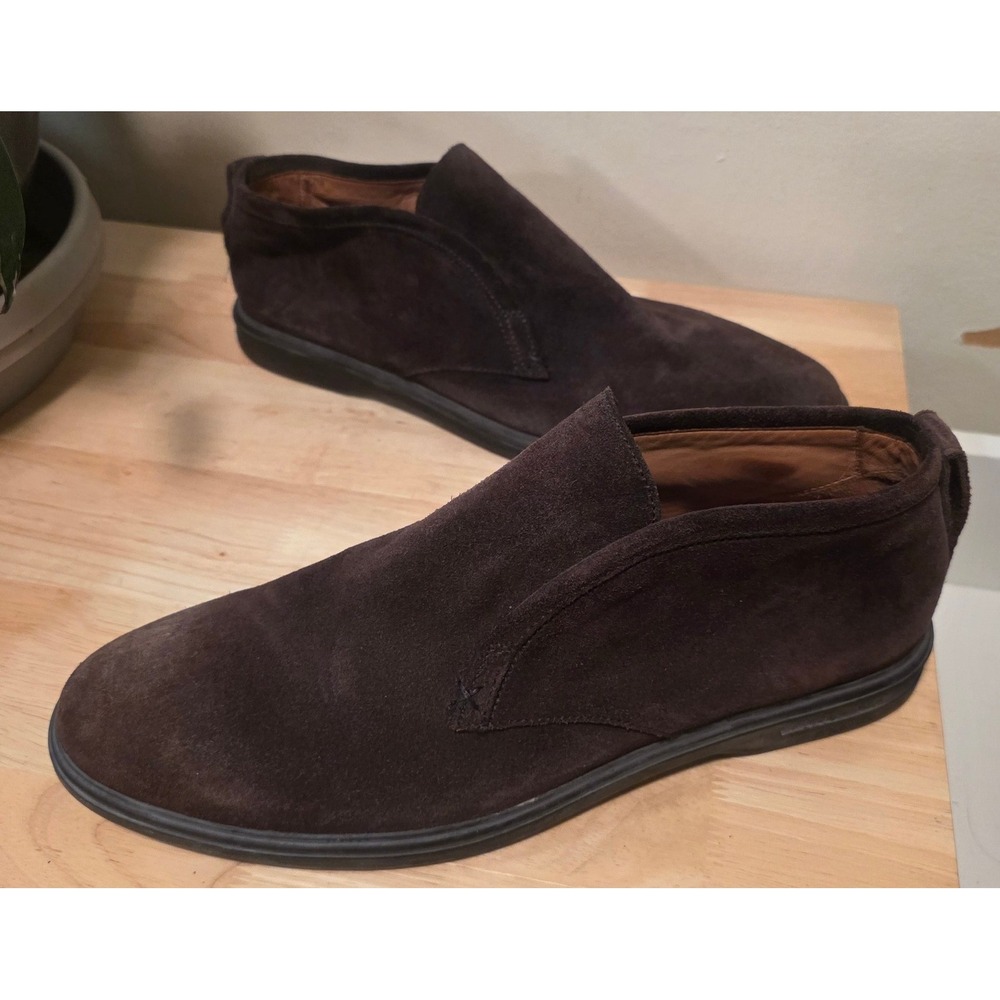 Peter Millar Mens 8.5 M Chukka Slip On Shoes Brown Suede MEOXF07 Luxury Loafers
